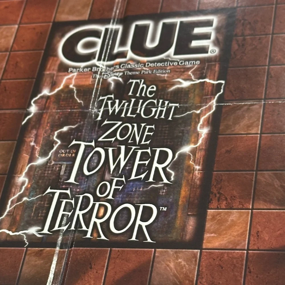 Disney Clue Twilight Zone Tower of Terror board Game replacement pieces read
